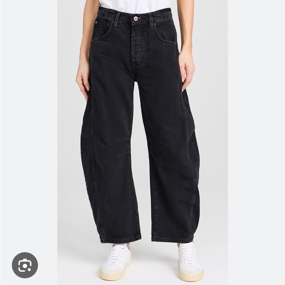 Free People Black Wide-Leg Jeans